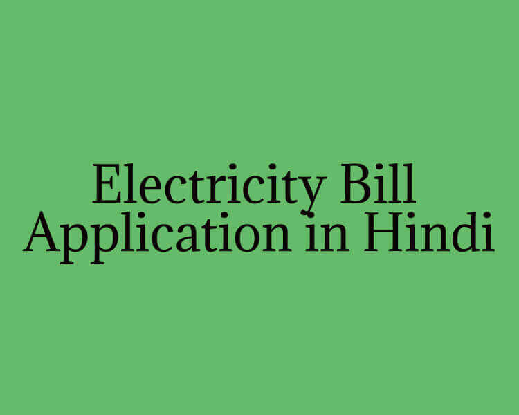 application for electricity bill