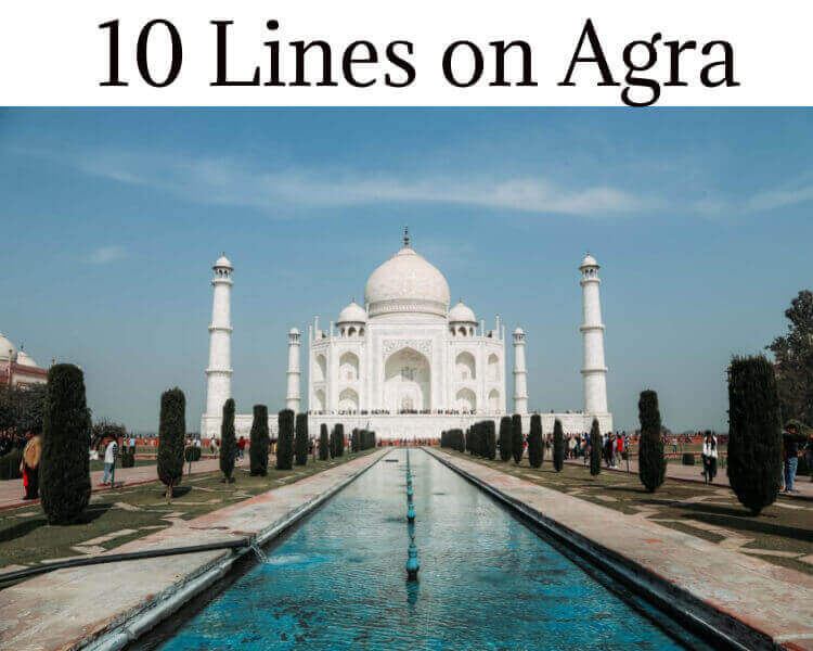 10 Lines on Agra in Hindi