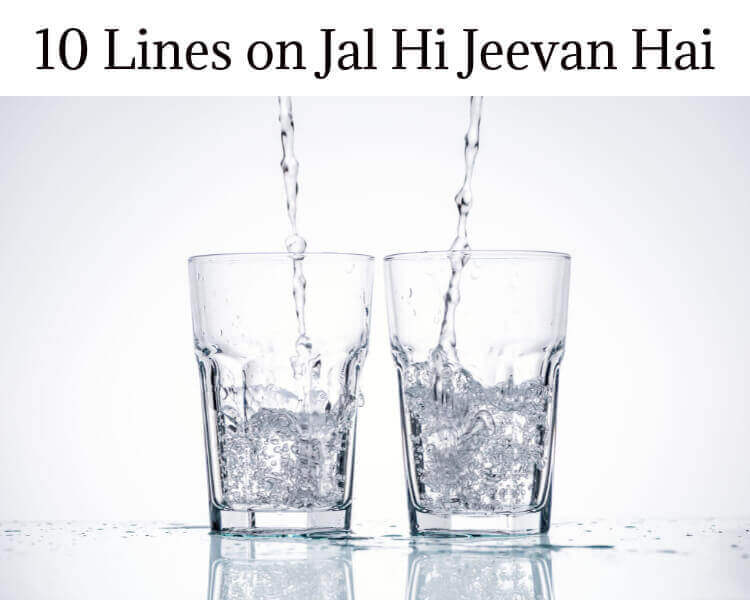10 Lines on Jal Hi Jeevan Hai in Hindi